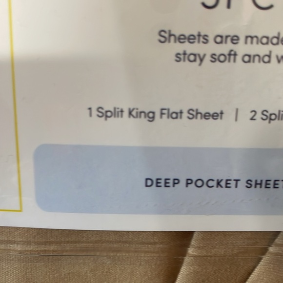Sweet Home Collection Split king Sheet set - Picture 4 of 7